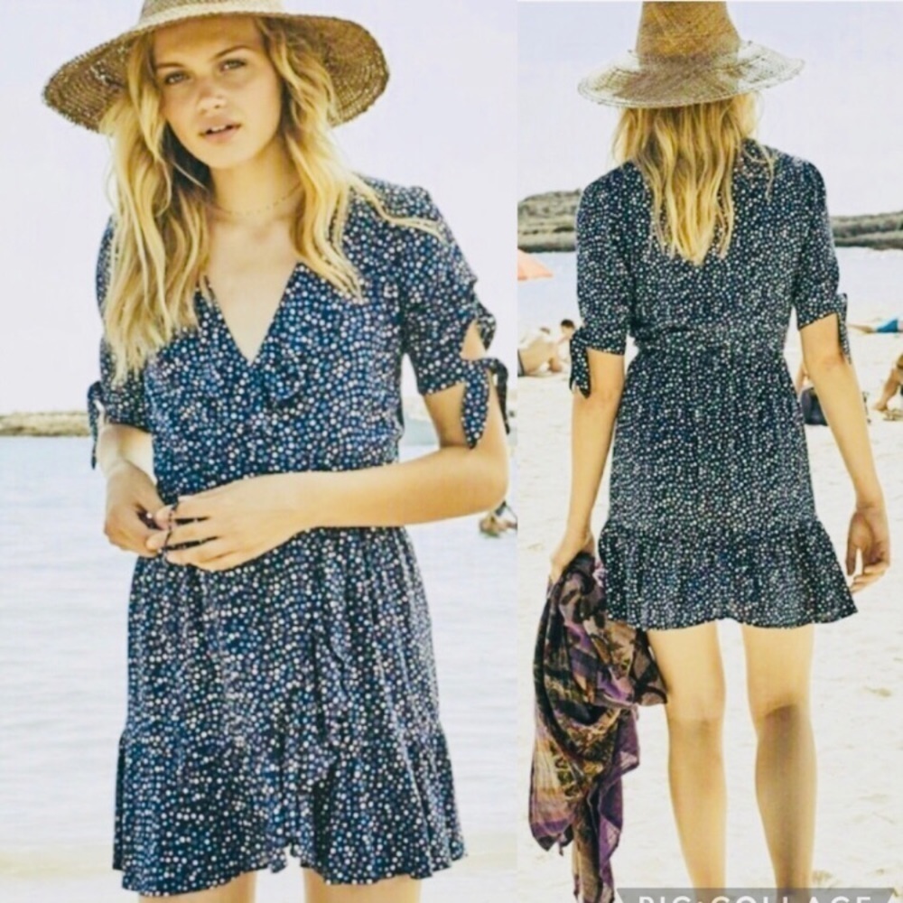 AUGUSTE the Label Daphne Floral Wrap Mini Dress